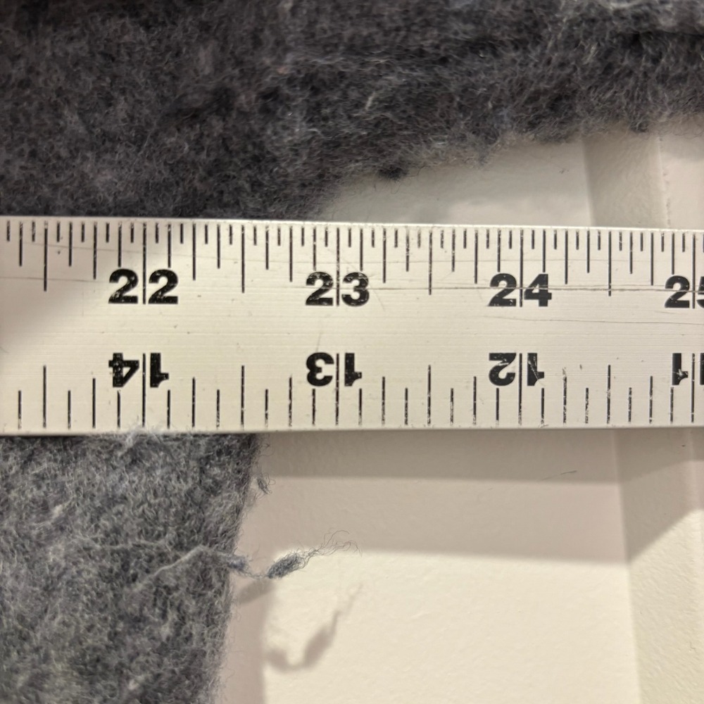 Sunday Best Aritzia Grey Fuzzy Knit Crewneck Sweater Oversized Pullover Large - Picture 6 of 8